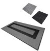 Vented Modular Interlocking Flooring Tiles & Edges 90 Grey & 30 Black Single Garage Heavy Duty Floor Mat Showroom Workshop Outdoor Polypropylene Anti Slip Weather Resistant Drainage 3.2m x 6m 19.2m2