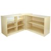 MonsterShop Galaxy Retail Display Shop Counters Set & Glass Showcase Cabinet Units, Maple