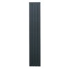 Aluminium Designer Radiator 1800mm x 315mm Vertical Double Flat Panel Column Lightweight Modern Central Heating Heater Matt Anthracite Grey Kitchen Living Room FREE Cleaning Brush Fixing Kit Brackets