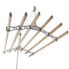 Clothes Airer Ceiling Pulley Maid Traditional Mounted Clothing Dryer 6 Lath Laundry Drying Rack Rail 1.4m White