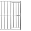 Dog Run Panels With Door Galvanised Steel Kennel Heavy Duty Walk In Animal Enclosure Pen Fence Playpen Outdoor Support Bar 5cm Bar Spacing 1.84m x 2m Modular FREE Ground Fixing Brackets & Fixing Kit