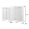 Traditional 2 Column Radiator - 600 x 1192mm - White