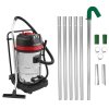 Gutter Cleaning System 80L Wet & Dry Hoover & 24ft Gutter Vacuum Pole Kit Long Reach Drain Pipe Sucker 1.2m - 7.2m 51mm Diameter Aluminium Nozzles 3000W Triple Motor Industrial 1.5m Hose 9m Cable