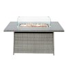 11 Seater Rattan Furniture Set With Firepit - Grey