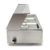 KuKoo Wet Well Catering Bain Marie Food Warmer Display, 3 Pan, 1/2 GN, 1.5kW, Stainless Steel