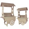 KuKoo Candy Cart Bundle, Wedding Favours Sweet Stalls Birthday Christening, MDF Table Wood Stand
