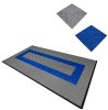 Vented Modular Interlocking Flooring Tiles & Edges 90 Grey & 30 Blue Single Garage Heavy Duty Floor Mat Showroom Workshop Outdoor Polypropylene Anti Slip Weather Resistant Drainage 3.2m x 6m 19.2m2
