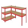 Monster Racking Z-Rax Heavy Duty Garage Storage Shelving, 360kg/shelf, 90cm x 183cm x 45cm, Red