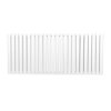 Oval Column Radiator 600mm x 1440mm Modern Designer Double Panel Central Heating Heater Gloss White Carbon Steel Horizontal Kitchen Living Room Bathroom FREE Cleaning Brush Fixing Kit & Brackets