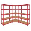 1 x Z-Rax Corner Garage Racking Unit & 2 x Single Racking Storage Units / 5 Steel & MDF Shelves / 3975kg capacity / 4925kg per shelf / Free Rubber Mallet