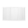 Oval Column Radiator 600mm x 1020mm Modern Designer Double Panel Central Heating Heater Gloss White Carbon Steel Horizontal Kitchen Living Room Bathroom FREE Cleaning Brush Fixing Kit & Brackets