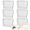 Gabion Baskets Cages Mesh Wire Galvanised Steel Outdoor Stone Basket Spiral Retaining Wall Planter Garden / 100 x 80 x 30cm / 6 Pack