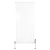 Flat Single Column Radiator - 1600mm x 700mm & Valves - White