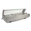 KuKoo Wet Well Catering Bain Marie Food Warmer Display, 3 Pan, 1/2 GN, 1.5kW, Stainless Steel