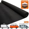 11m2 Van Lining Carpet Super Stretch Kit Camper Motor Homes Black & 5 Heavy Duty Adhesive Glue Spray Cans