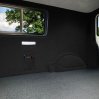 Camper Van Lining 2 Storage Pouches & 5 Cans Adhesive Glue Black Carpet 4 Way Stretch 2m Wide 11m2 Coverage Car Motorhome Vehicle Interior Campervan Conversion 2 Size Tool Document Pocket Organiser