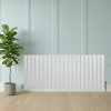 Flat Single Column Radiator & Valves - 600mm x 1400mm - White