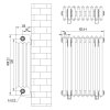 Traditional 4 Column Radiator - 600 x 425mm - Black
