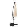LED Cantilever Parasol 3m With Half Fan Base - Cream