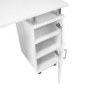 Professional Manicure Table Nail Technician Beauty Salon Tech Station Storage Desk Built In Dust Collector Fan Removable Cushion Rubber Mat 8 Castor Wheels 3 Pull Out Drawers 1 Cupboard 2 Shelves