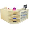 MonsterShop Titan Shop Counter Cabinets & Retail Display Glass Showcase Set, Maple, Melamine MDF