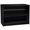 MonsterShop Gemini Retail Display Shop Counters Set & Glass Showcase Cabinet Units, Black