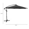Hanging 2 Seater Egg Chair + Grey Cantilever Parasol 3m