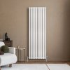 Oval Single Column Radiator & Valves - 1800mm x 600mm - White