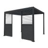 Anthracite Aluminium Pergola Shutter Panel - 92cm Wide