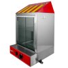 Hot Dog Steamer Cooker Electric Warmer Stainless Steel Machine Commercial Sliding Glass Doors Removable Solid Shelf 2 Grated Trays Adjustable Thermostat 30C - 110C 2000W FREE Tongs 3 Sauce Bottles