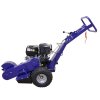 15HP Stump Grinder Tree Root Cutter Removal Machine Petrol 4-Stroke Engine 9 Tungsten Blades 6.5L Fuel Tank 1.1L Oil Tank Heavy Duty Wheels Garden Landscaping FREE Safety Equipment & Tool Kit