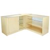 MonsterShop Solar Shop Counters Set & Glass Retail Showcase Cabinet Display, Maple, Melamine MDF
