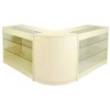 MonsterShop Horizon Shop Counter Cabinets & Retail Display Glass Showcase Set, Maple, Melamine MDF
