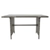 Rattan Corner Set With Composite Table - Grey
