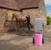 Portable Horse Shower With Steel Trolley Pink 18L Tankless Instant Hot Water Gas Boiler LPG Heater 10m Water Hose & 9-Pattern Spray Gun Camping Outdoor 10