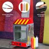 Hot Dog Steamer Cooker Electric Warmer Stainless Steel Machine Commercial Sliding Glass Doors Removable Solid Shelf 2 Grated Trays Adjustable Thermostat 30C - 110C 2000W FREE Tongs 3 Sauce Bottles