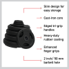 Olympic Tri-Grip Rubber Weight Plates Colour Pairs Sets 1.25 kg PAIR