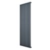 Oval Single Column Radiator - 1800 x 600mm - Anthracite Grey