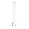 Flat Single Column Radiator & Valves - 1800mm x 420mm - White