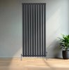 Flat Single Column Radiator - 1600 x 700mm - Anthracite Grey