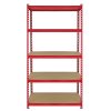 Monster Racking Z-Rax Heavy Duty Garage Storage Shelving, 360kg/shelf, 90cm x 183cm x 45cm, Red