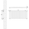 Oval Single Column Radiator - 600 x 1440mm - White
