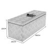 Aluminium Tool Box 35L Lockable Chest 2 Keys Trailer Truck Van Locker Boxes Storage Heavy Duty Checker Plate Rubber Base Liner & Seal Gas Struts Carry Case Small 26