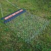 Drag Harrow 4ft Wide x 5ft Long 2.4m / 8ft Chain Snap Hooks ATV UTV Tractor Lawn Rake Levelling Drag Mat Q235 Steel 3mm Thick Adjustable Front Tray Garden Gravel Agriculture Farming Field Landscaping
