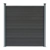 Composite Fence Panel x 8 & LED Posts x 9 - Grey