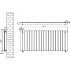 Flat Single Column Radiator & Valves - 600mm x 1400mm - Anthracite Grey