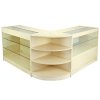 MonsterShop Jupiter Shop Counter Cabinets & Retail Display Glass Showcase Set, Maple, Melamine MDF