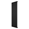 Oval Single Column Radiator - 1600 x 480mm - Black