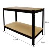 Work Bench Garage Table / Metal Storage Shelving DIY Tools Heavy Duty Workbenches Workshop Shed / 2 Shelves 90cm x 120cm x 60cm