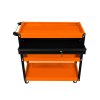 Tool Storage Tolley 3 Tier Portable Cart Roller Cabinet Lockable Drawer 2 Keys 4 Castor Wheels Handle 2 Hanging Boards 6 Hooks 150kg Capacity Workshop Garage Utility DIY Heavy Duty Powder Coated Steel